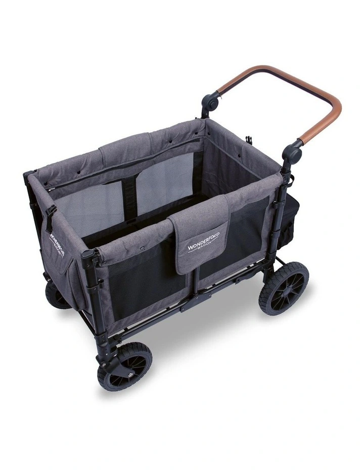 WonderFold W4 Luxe Stroller Wagon - Charcoal Grey image 4
