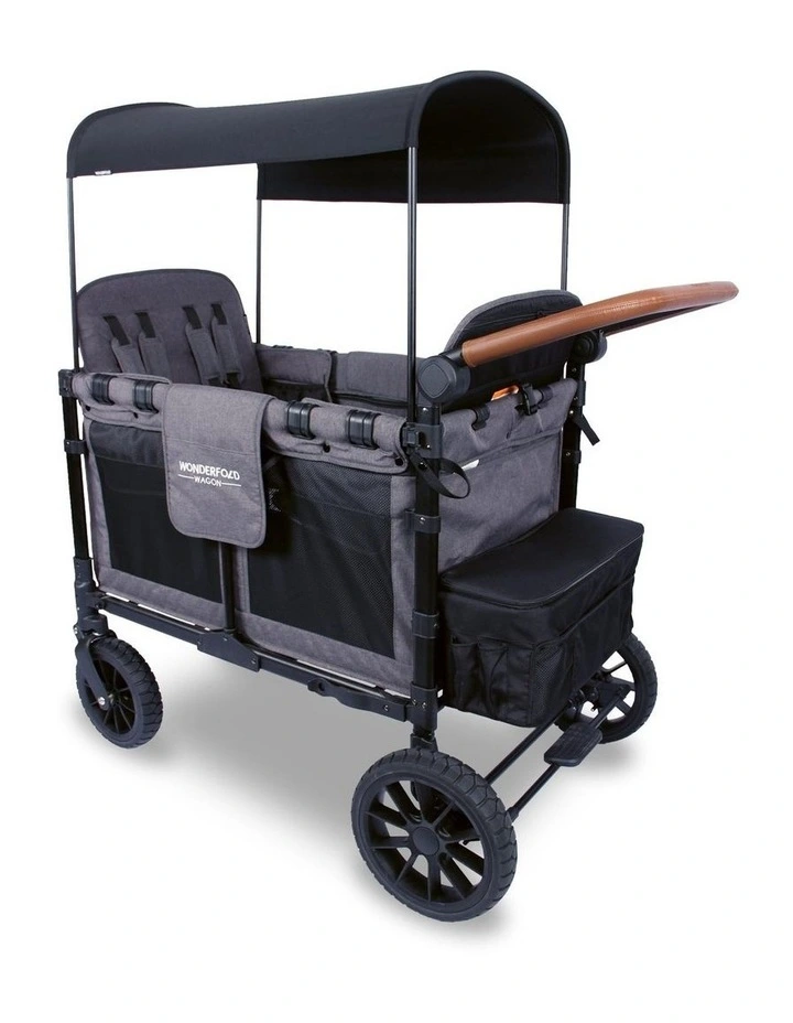 WonderFold W4 Luxe Stroller Wagon - Charcoal Grey image 5