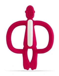 Matchstick Monkey Teething Toy and Gel Applicator - Red