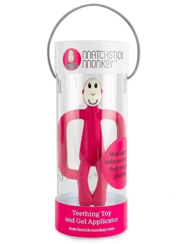 Matchstick Monkey Teething Toy and Gel Applicator - Red image 3