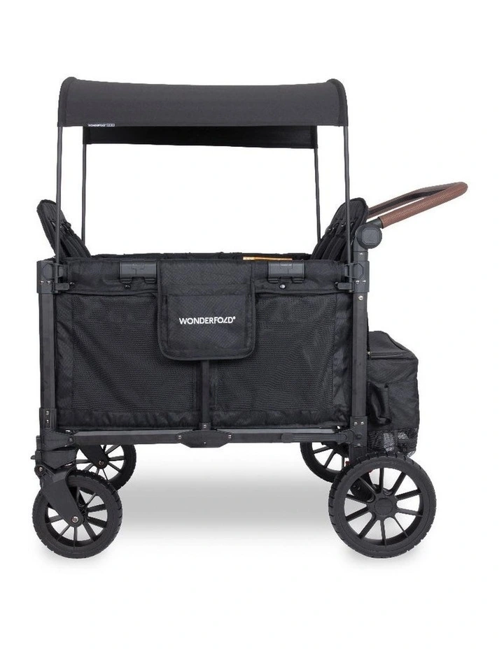 WonderFold W4 Luxe Pro Stroller Wagon - Jet Black image 1
