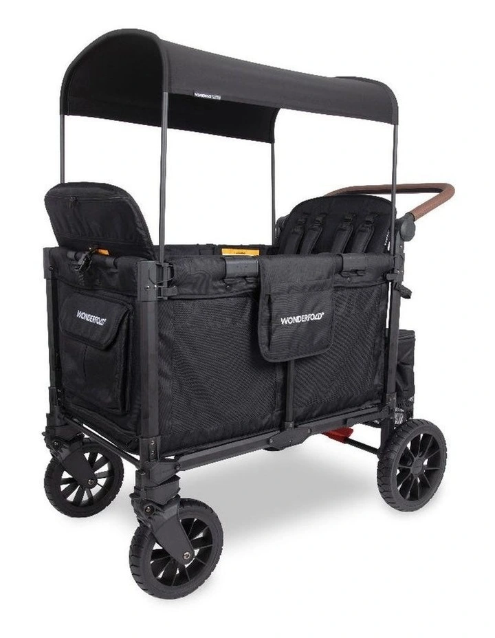 WonderFold W4 Luxe Pro Stroller Wagon - Jet Black image 2