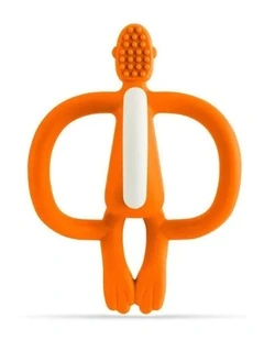 Matchstick Monkey Teething Toy and Gel Applicator - Orange