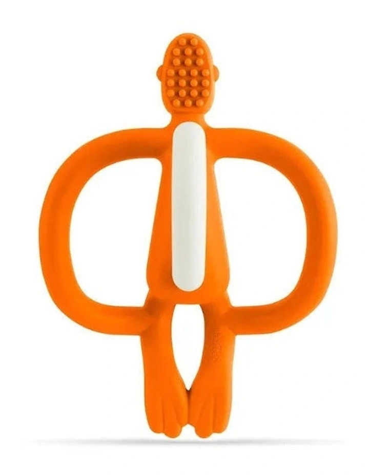 Matchstick Monkey Teething Toy and Gel Applicator - Orange image 1