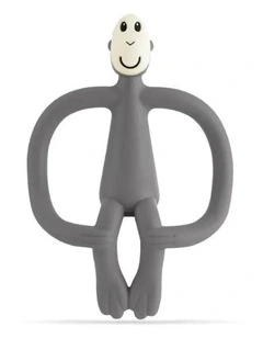 Matchstick Monkey Teething Toy and Gel Applicator - Grey