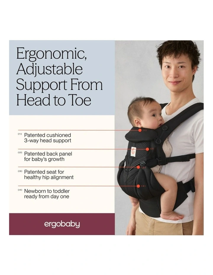 Omni Classic Mesh Baby Carrier - Onyx Black image 7