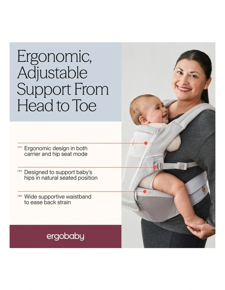 Alta Hip Seat Baby Carrier - Pearl Grey image 7