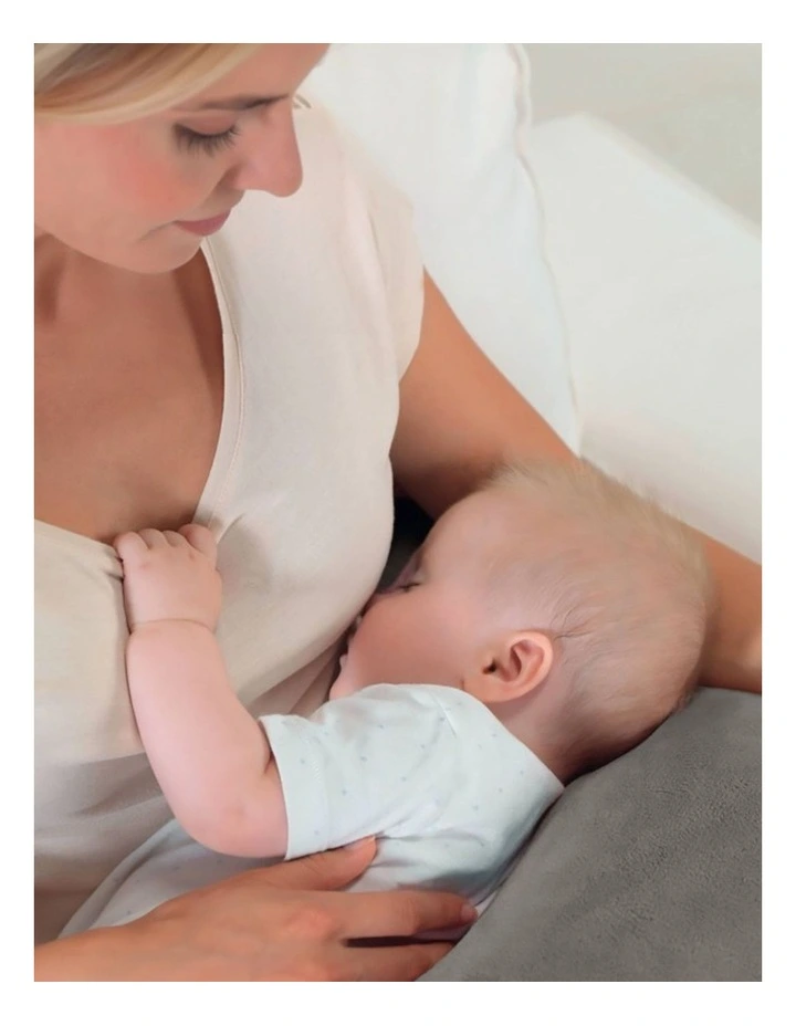 Plushy Moon Cuddle & Nursing Pillow - Taupe image 3