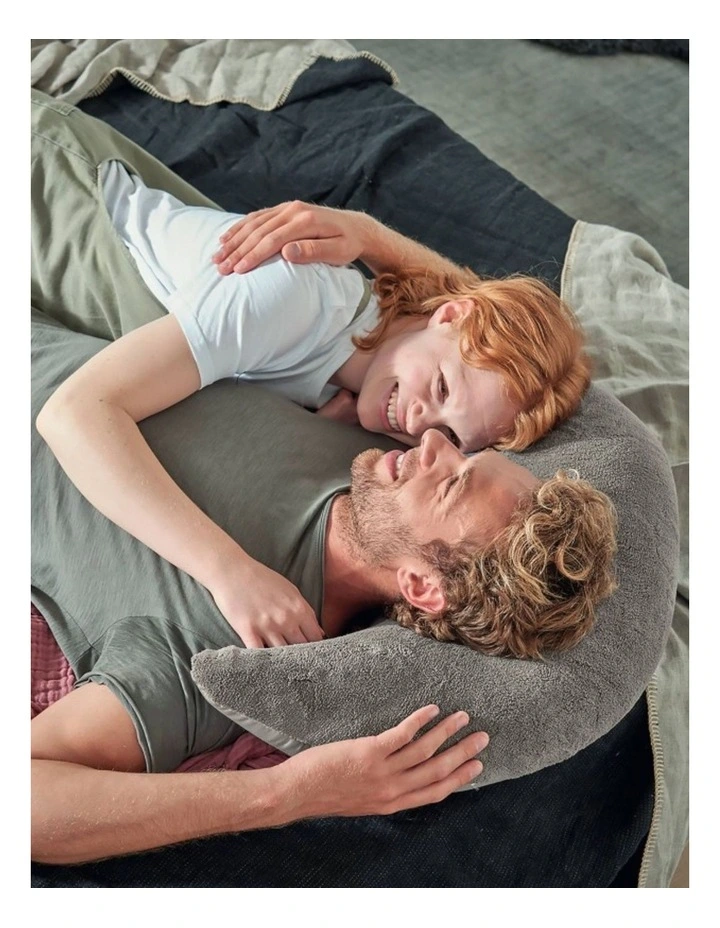 Plushy Moon Cuddle & Nursing Pillow - Taupe image 4