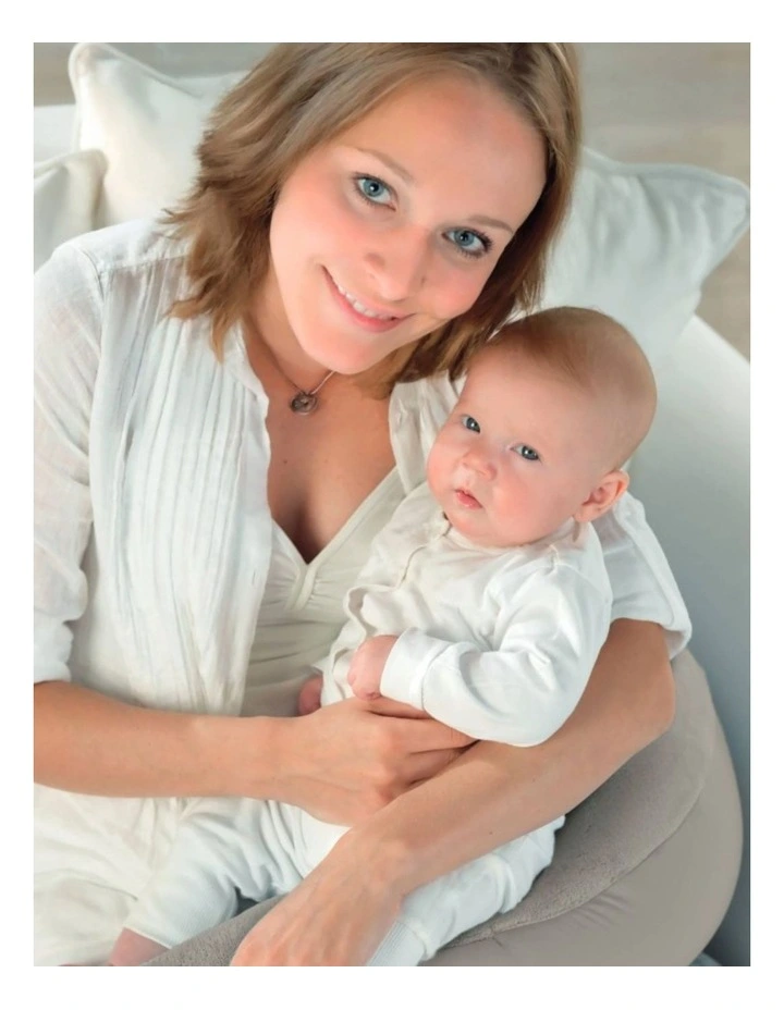 Plushy Moon Cuddle & Nursing Pillow - Taupe image 5