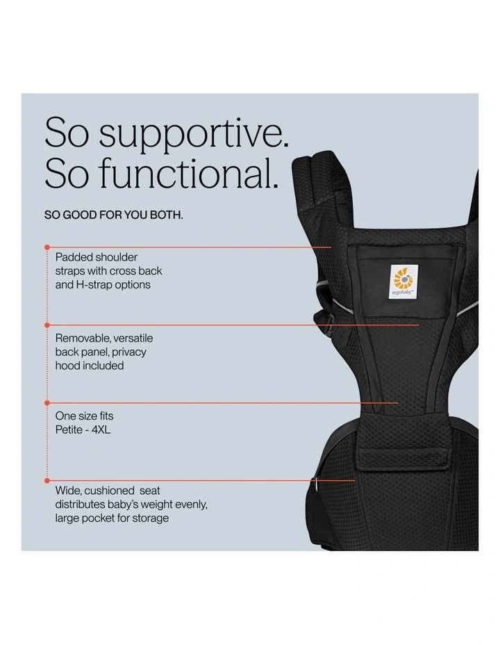 Alta Hip Seat Baby Carrier - Onyx Black image 6