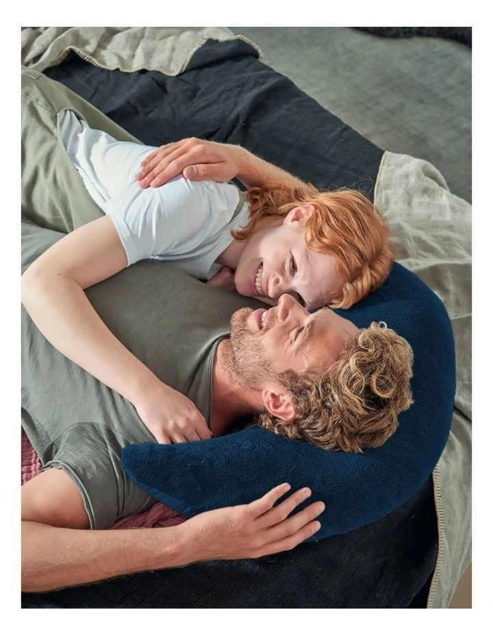 Plushy Moon Cuddle & Nursing Pillow - Dark Blue image 4