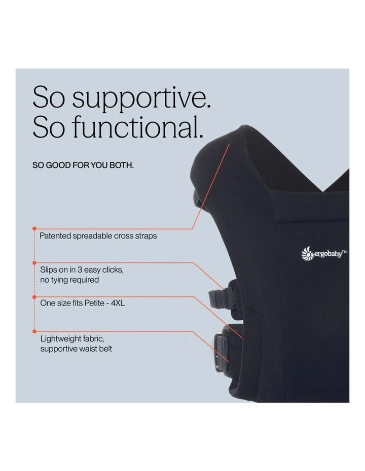 Embrace Newborn Carrier - Pure Black image 6