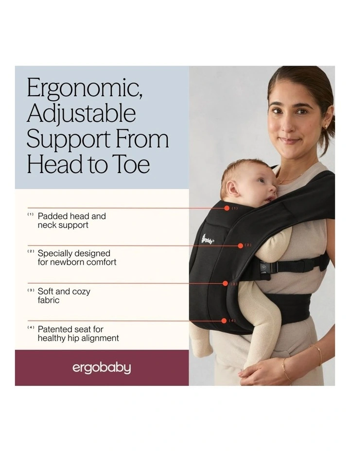 Embrace Newborn Carrier - Pure Black image 7