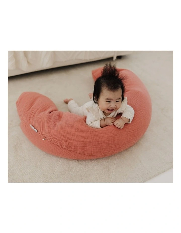 The Original Maternity & Nursing Pillow - Terracotta Muslin image 5