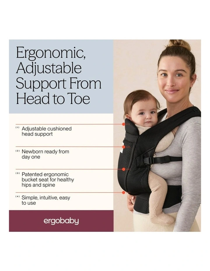 Omni Lite Baby Carrier - Onyx Black image 7