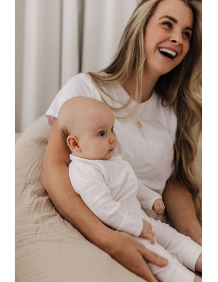 The Original Maternity & Nursing Pillow - Sand Beige Muslin image 5