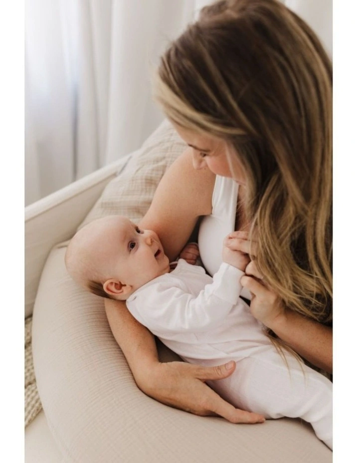 The Original Maternity & Nursing Pillow - Sand Beige Muslin image 7