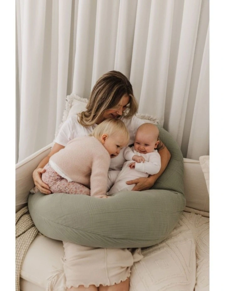 The Original Maternity & Nursing Pillow - Sage Muslin image 5
