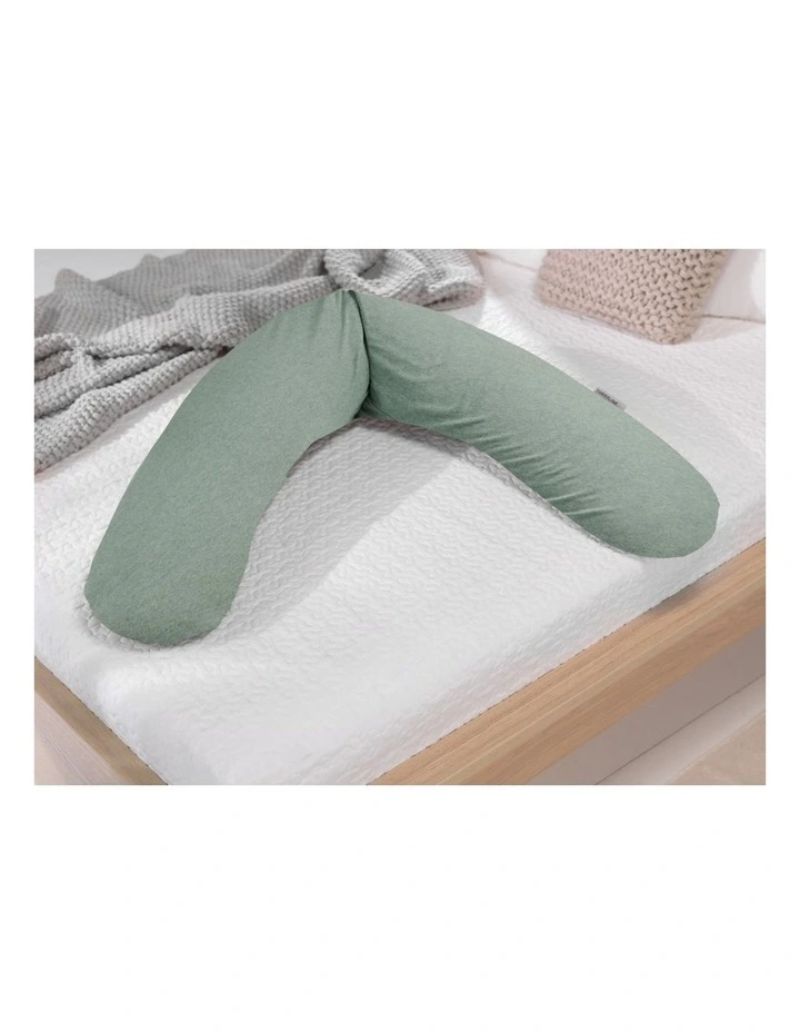 The Original Maternity and Nursing Pillow - Melange Green Grey Bamboo image 2