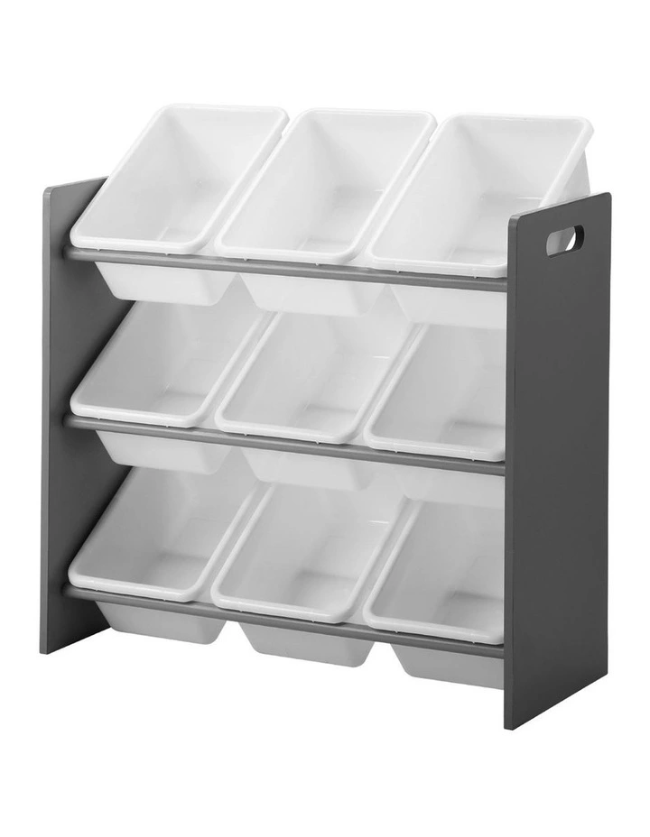 Oikiture Kids Toy Box Organiser 9 Bins Display Shelf Storage Rack Drawer image 1