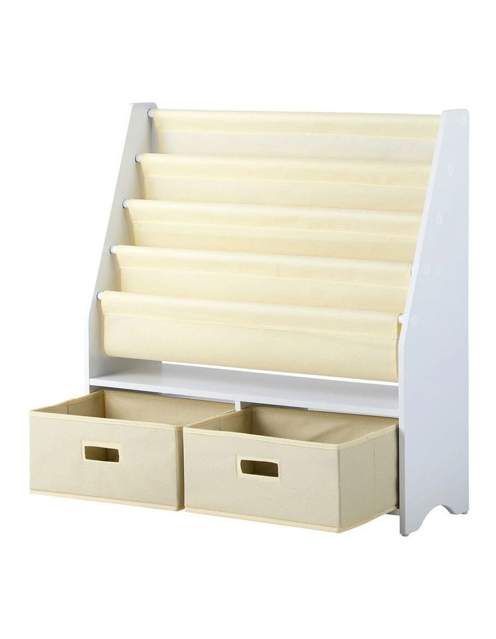 Oikiture Kids Bookshelf Bookcase Children Toys Storage Shelf Rack DIY Organiser image 1
