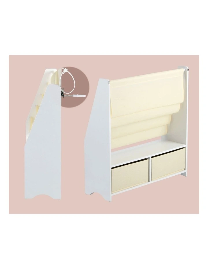 Oikiture Kids Bookshelf Bookcase Children Toys Storage Shelf Rack DIY Organiser image 7