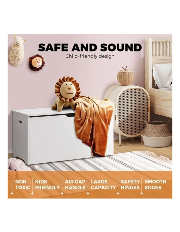 Oikiture Kids Toy Storage Box Cabinet Wooden Chest Container Room Organiser image 5