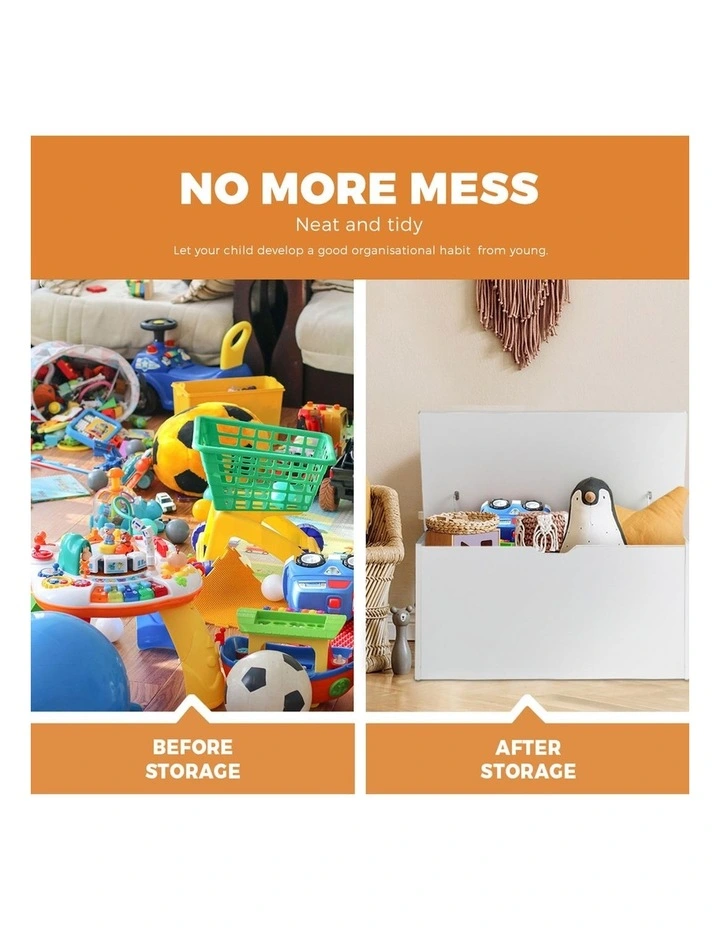 Oikiture Kids Toy Storage Box Cabinet Wooden Chest Container Room Organiser image 6