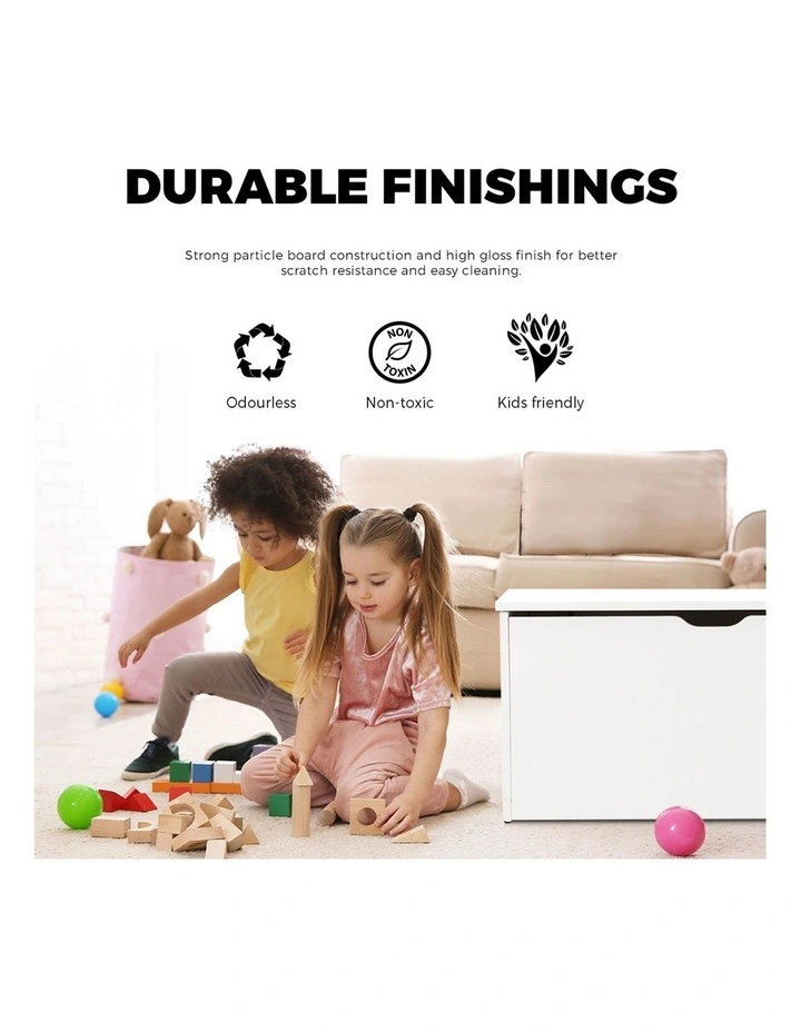 Oikiture Kids Toy Storage Box Cabinet Wooden Chest Container Room Organiser image 7