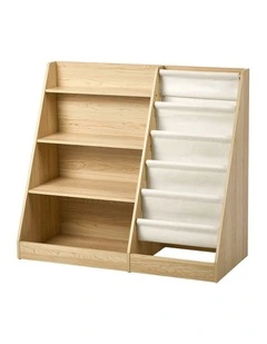 Oikiture Kids Bookshelf Bookcase Multi Tiers Display Shelf Rack DIY Organiser