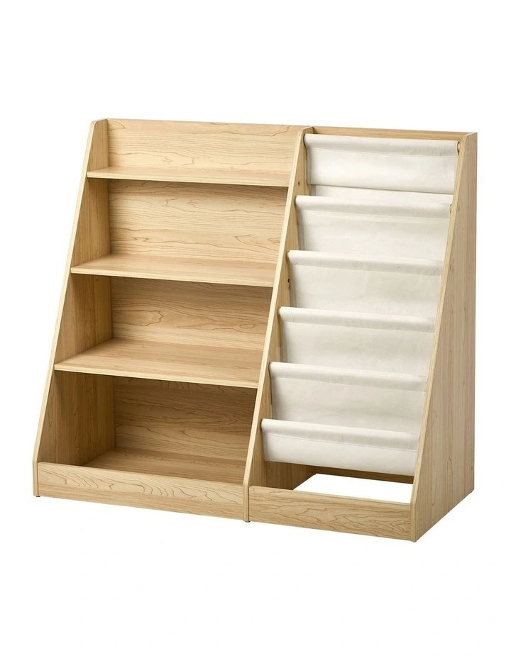Oikiture Kids Bookshelf Bookcase Multi Tiers Display Shelf Rack DIY Organiser image 1