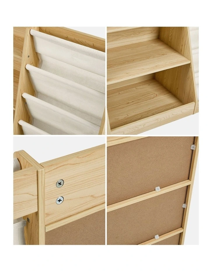 Oikiture Kids Bookshelf Bookcase Multi Tiers Display Shelf Rack DIY Organiser image 6