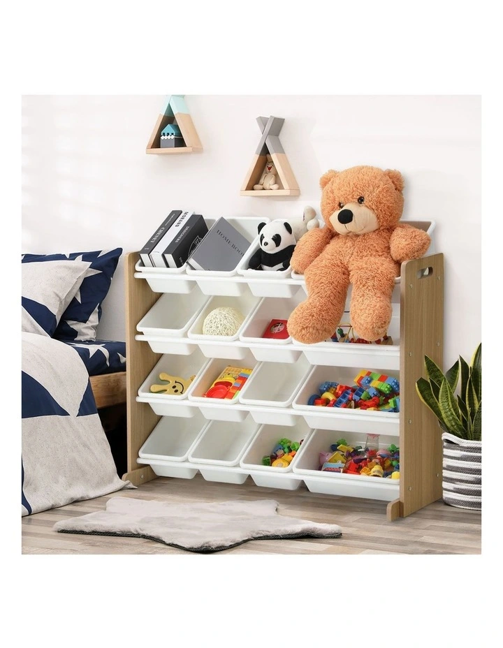Oikiture Kids Toy Box Organiser 16 Bins Display Shelf Storage Rack Drawer image 5
