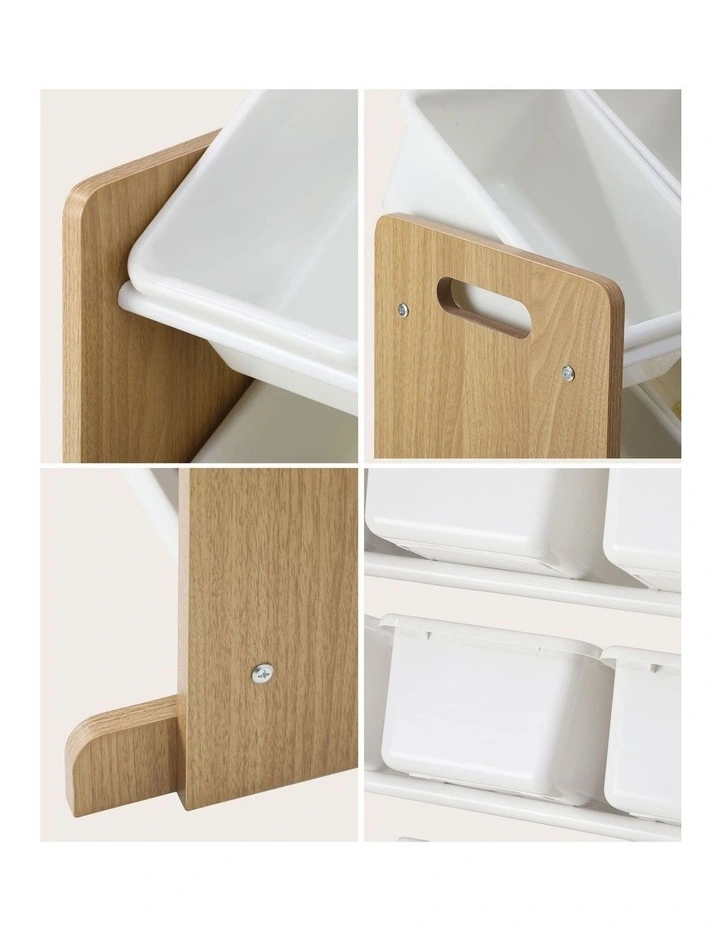 Oikiture Kids Toy Box Organiser 16 Bins Display Shelf Storage Rack Drawer image 6