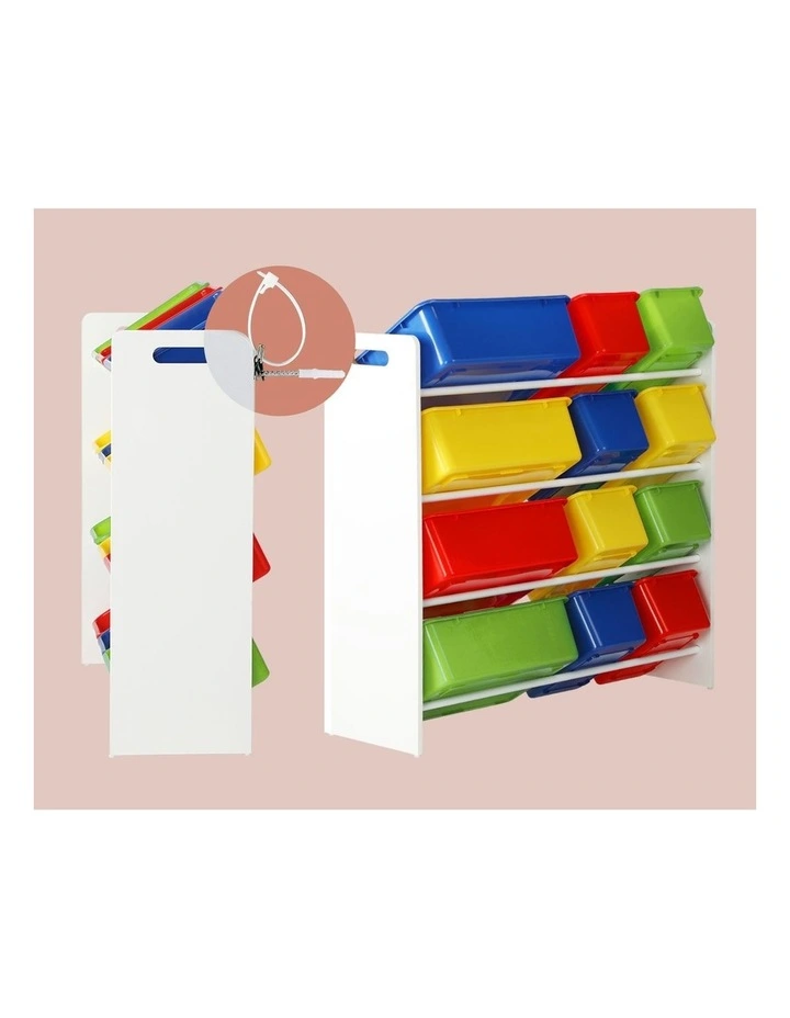 Oikiture Kids Toy Box Organiser 12 Bins Display Shelf Storage Rack Drawer image 7