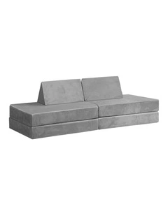 Oikiture 4Pcs Kids Sofa Play Couch Modular Lounge Cushion Convertible Playset