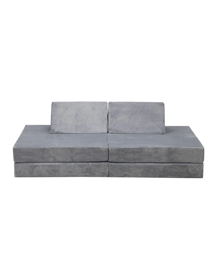 Oikiture 4Pcs Kids Sofa Play Couch Modular Lounge Cushion Convertible Playset image 2