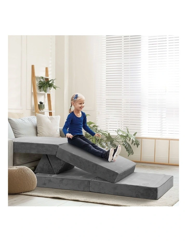 Oikiture 4Pcs Kids Sofa Play Couch Modular Lounge Cushion Convertible Playset image 6