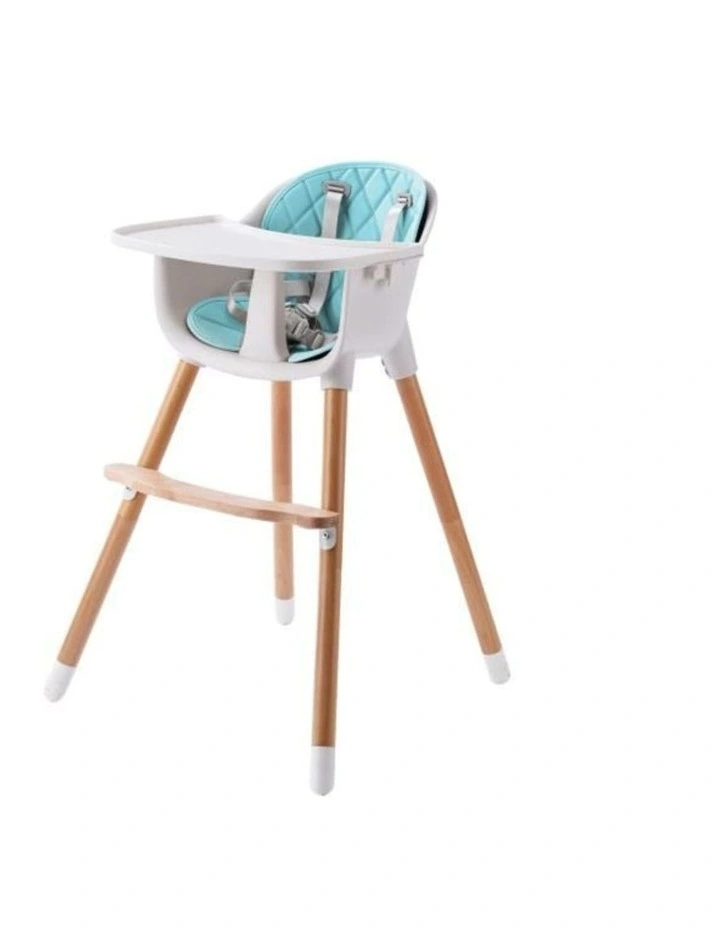 JOY BABY Amelia 2-in-1 Timber Highchair - Blue image 5