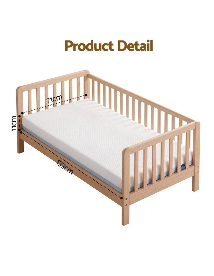 Giselle Bedding Cot Mattress, 11cm Thick Baby Mattress with Tencel Cover image 2