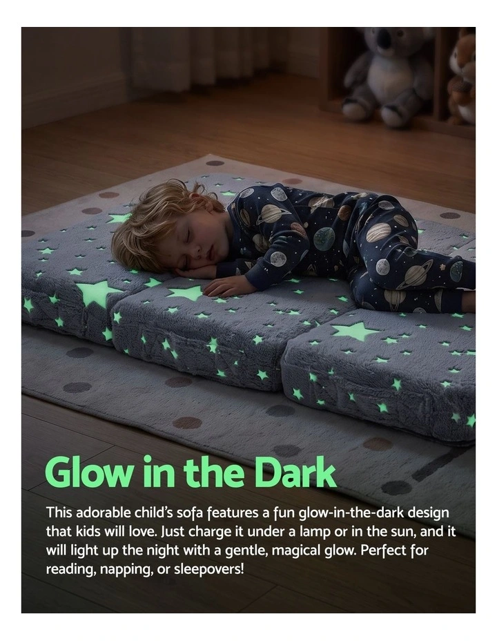 Giselle Bedding Foldable Cot Mattress for Travel Cot, Glow-in-Dark Cover image 4