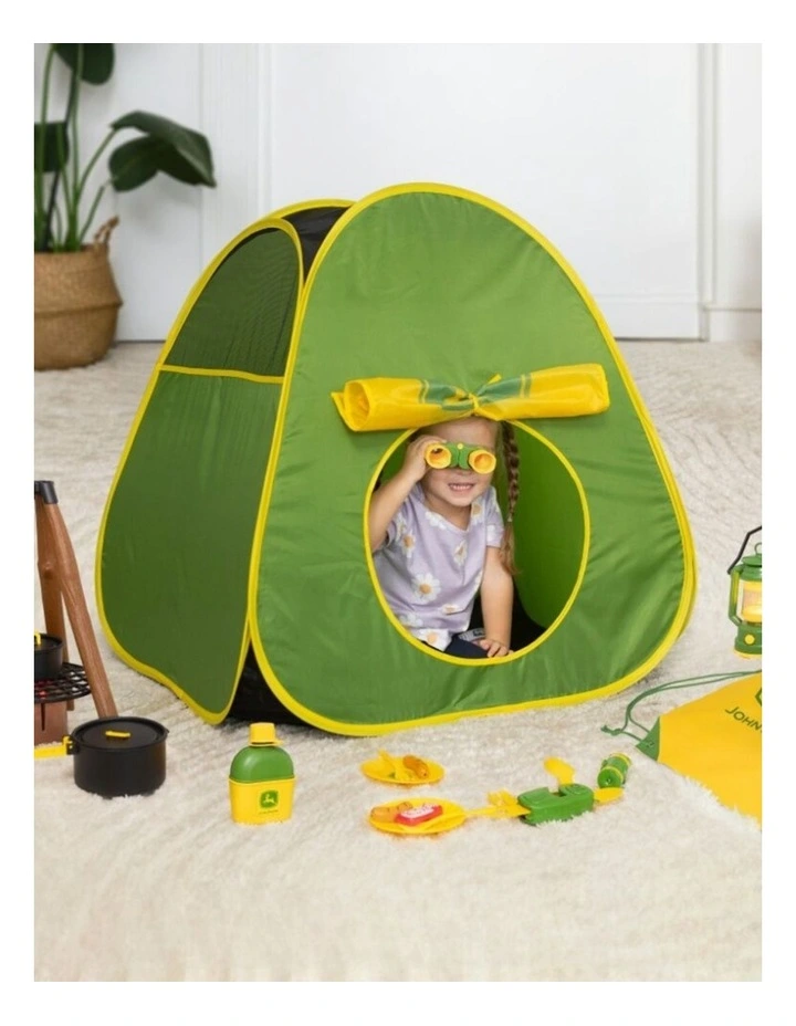 18pc John Deere 18Pc Pop-Up Camping Set w/Interactive Fire Pit & Accessories 5y image 4