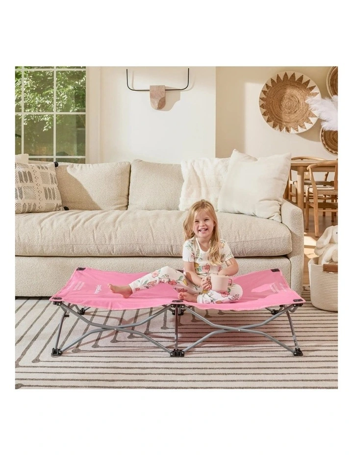 Baby Toddler Travel Bed Portable Foldable For Ages Pink 2-5y image 4