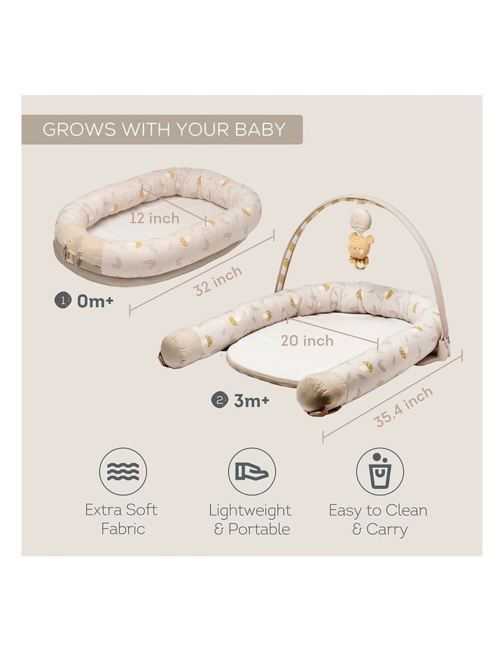 Snuggle Baby Play Pod 2-in-1 Lounger Gym Musical Bear image 7