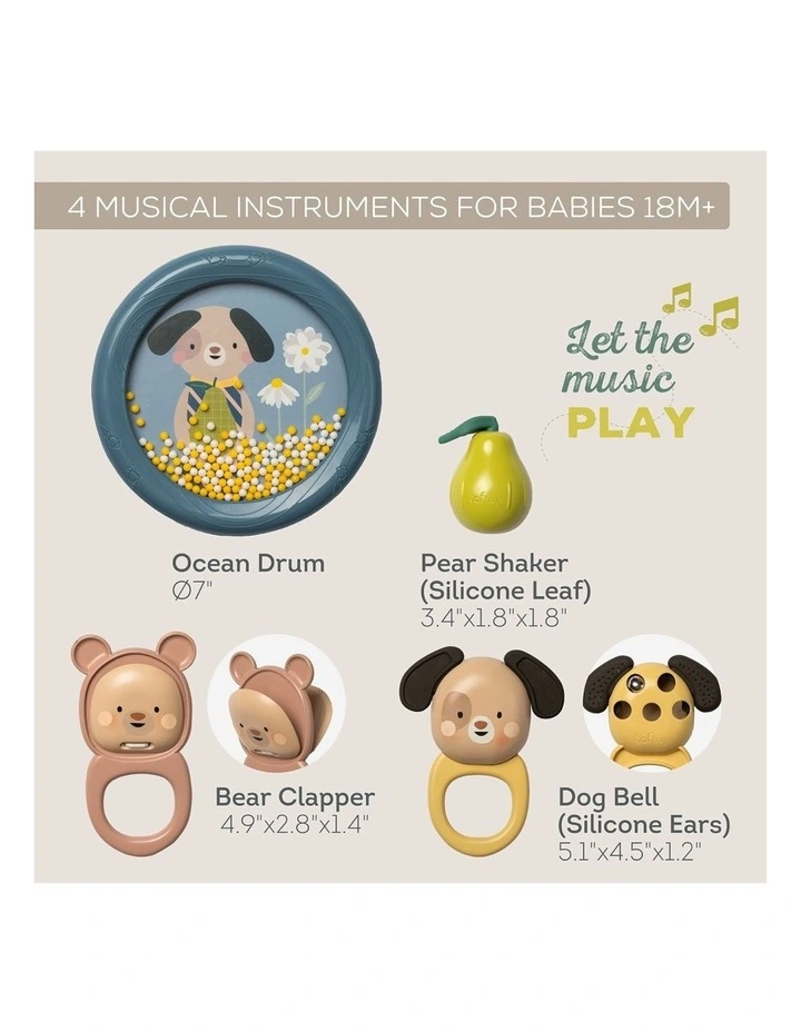 4pc Musical Discovery Set Baby Instruments 6m image 3