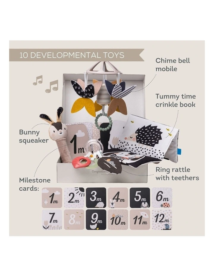 Newborn Gift Kit Sensory Development 0M Black & White image 2