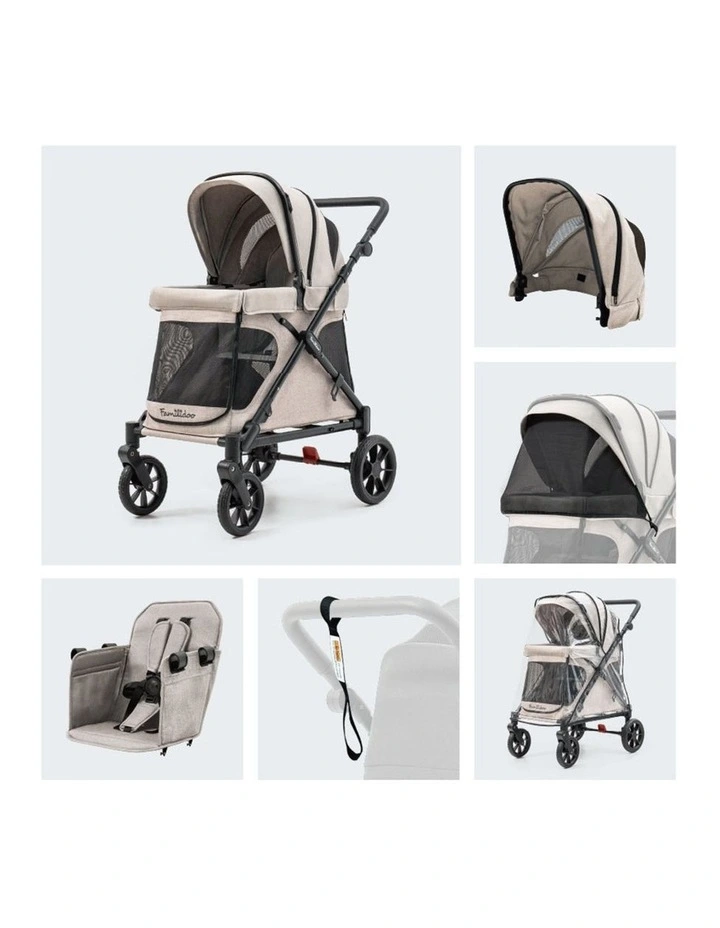 Q1 2.0 Wagon Stroller Lightweight Compact Safe Ash Rose 6-36M image 2