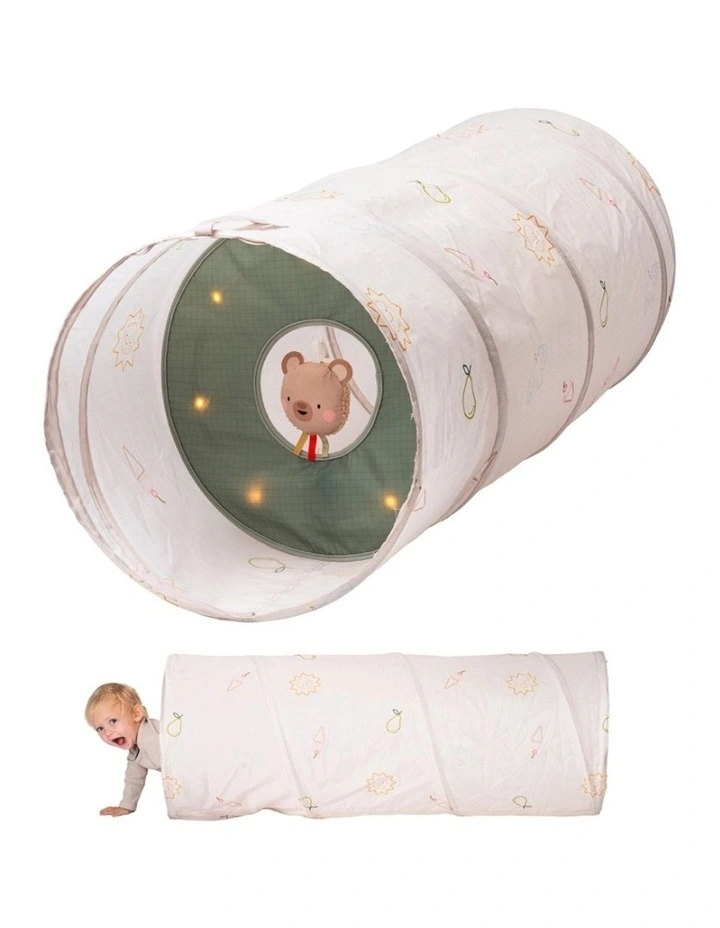 Glow & Go Tunnel Soft Plush Bear Baby Crawling Toy 6M 120cm image 1