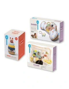 3pc Tummy Time Bear Baby Set With Pillow & Water Mat Stacker 0M 